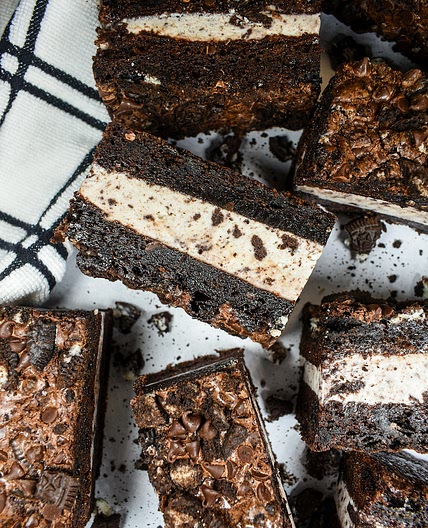 Oreo Brownie Ice Cream Sandwiches