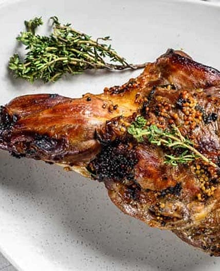 Spiced Leg of Lamb with Herb Butter