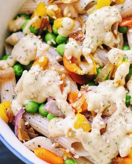 Gluten-Free Vegan Peanut Noodles Veggie Bowl