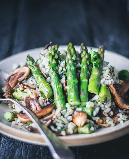 Asparagus and Mushroom Risotto
