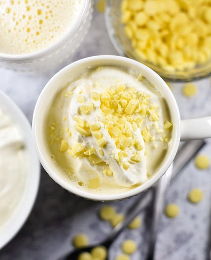 White Hot Chocolate with Baileys Whipped Cream