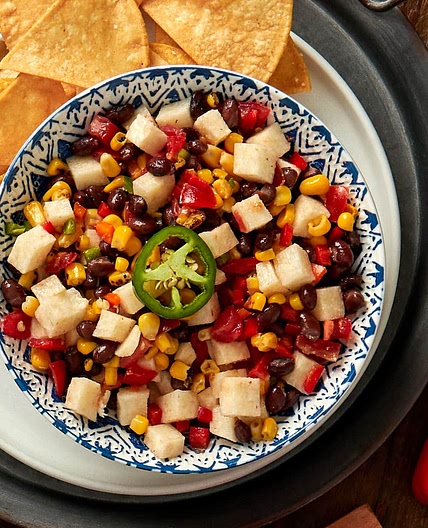 Jicama Corn Black Bean Salad