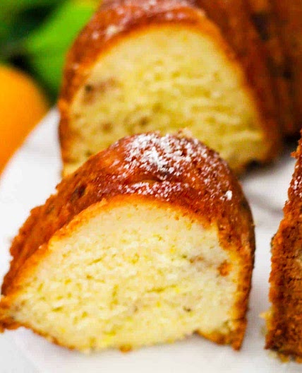 Orange Bundt Cake with Walnuts