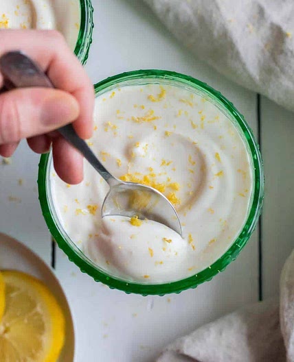 Whipped Cottage Cheese Lemon Mousse