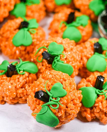 Pumpkin Rice Krispie Treats