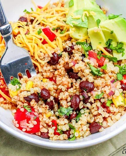 Healthy Vegetarian Southwestern Grain Bowl Recipe