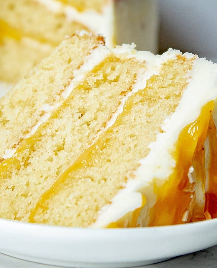 Passionfruit Cake with White Chocolate Swiss Meringue Buttercream