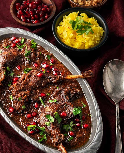 Fesenjan, Persian Walnut and Pomegranate Stew