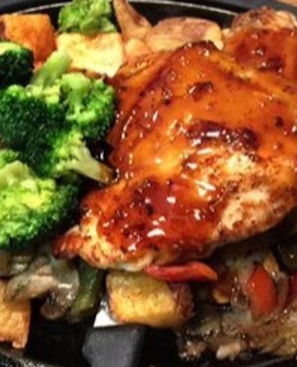 Denny’s Copycat Bourbon Chicken Skillet