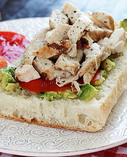 Grilled Chicken Sandwich with Avocado and Tomato