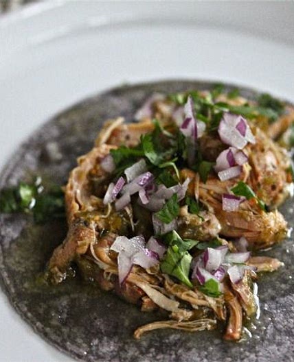 Slow-Cooker Chicken Tomatillo Tacos Recipe