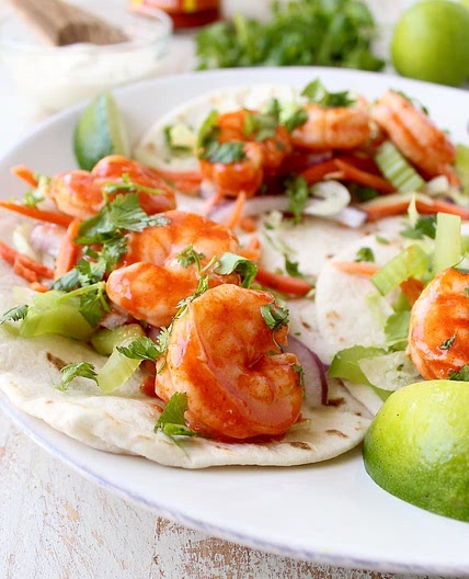 Buffalo Shrimp Tacos