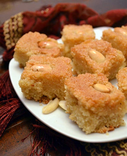 Vegan Basbousa (Semolina Cake)