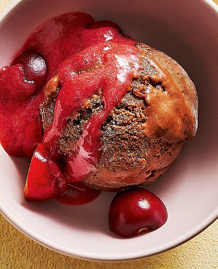 Creamy dark chocolate sorbet