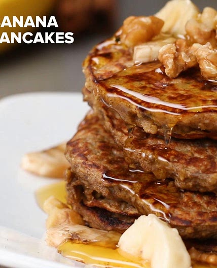Healthy Banana Pancakes Recipe by Tasty