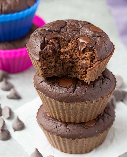 Chocolate Black Bean Blender Muffins {High Protein}