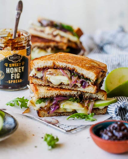 Brie, Fig, and Apple Grilled Cheese