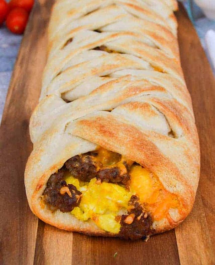 Sausage Egg Breakfast Braid