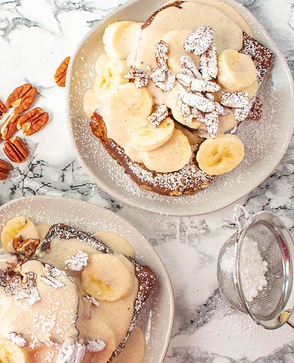 Banana Bread French Toast with Overnight and Vegan Options