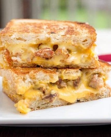 Sweet Sausage Grilled Cheese Sandwich