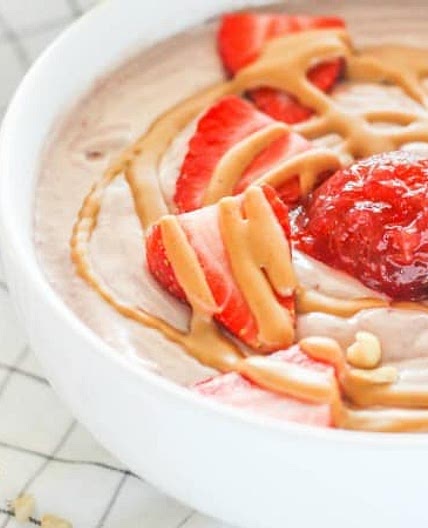 Peanut Butter and Jelly Smoothie Bowl