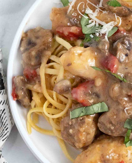 Tuscan Chicken and Sausage with Pasta Recipe