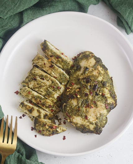 Air Fryer Pesto Chicken Breast
