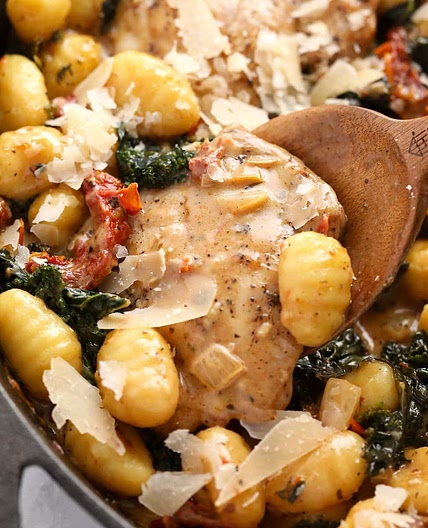 Creamy Tuscan Chicken and Gnocchi