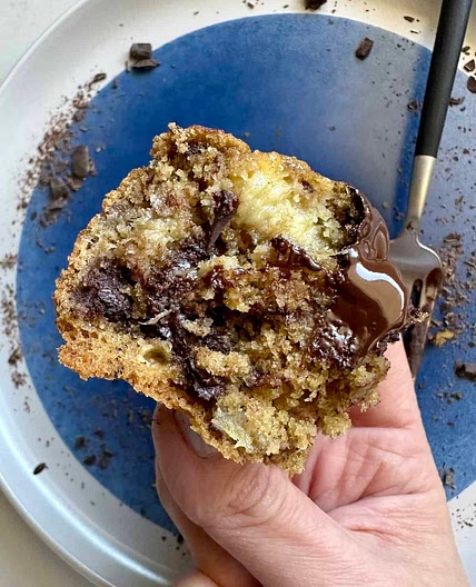 Healthier Banana Chocolate Chunk Cake