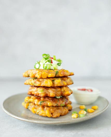 Gordon Ramsay's Sweet Corn Fritters with Chilies and Yogurt