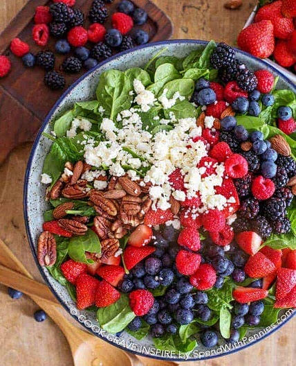 Fruit & Nut Spinach Salad Recipe
