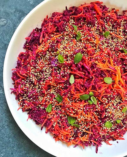 Thai carrot and red cabbage salad