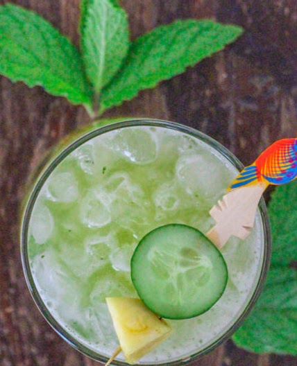 Agua de Piña con Pepino (Pineapple Agua Fresca with Cucumber)