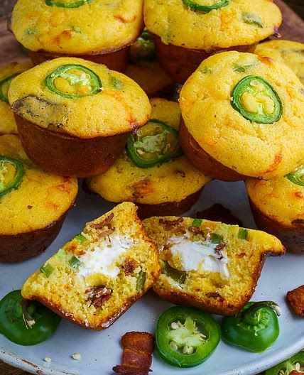 Jalapeno Popper Cornbread Muffins