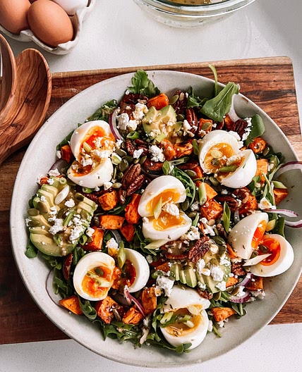 Harvest Salad With Soft-Boiled Eggs