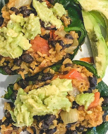 Vegan Stuffed Poblano Peppers - Daniel Fast Recipe