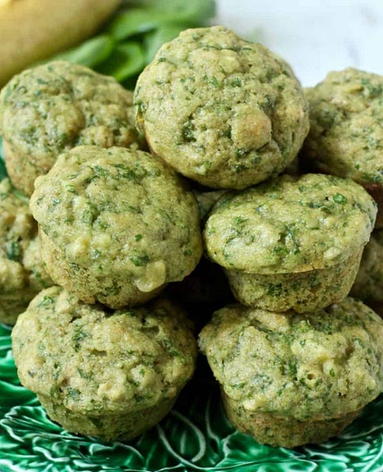 Spinach Banana Mini Muffins