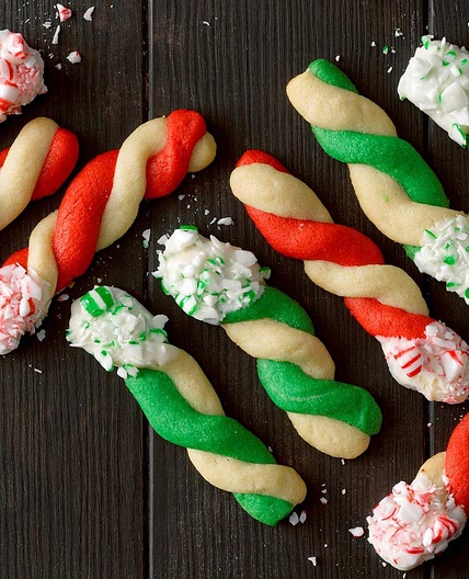Peppermint Stick Cookies