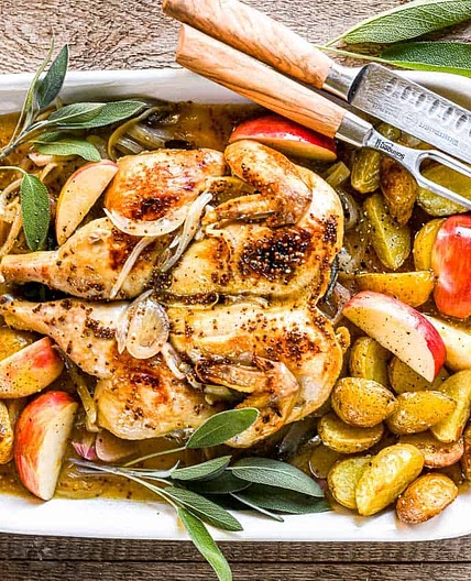 Cider Braised Chicken with Sage