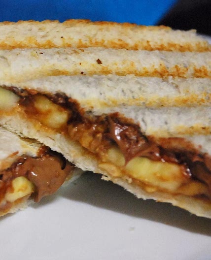 Receita de Sanduíche de chocolate e banana