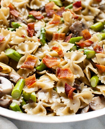 Mushroom & Asparagus One-Pot Pasta
