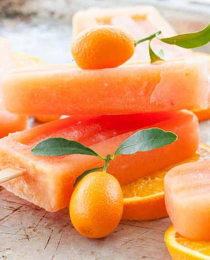 Orange Apple Popsicles