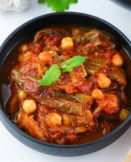 Lebanese Moussaka with Green Peppers