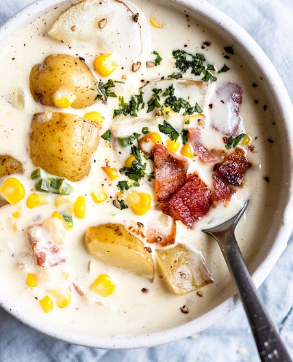 Roasted Corn and Potato Chowder