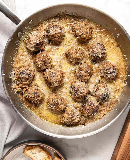 French Onion Meatballs