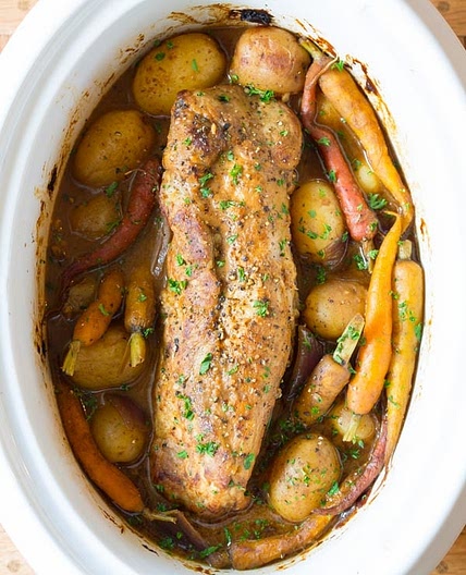 Crock Pot Pork Tenderloin with Vegetables