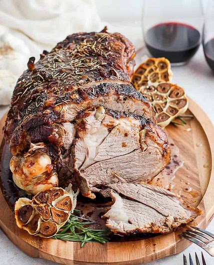 Roasted Rosemary Garlic Leg of Lamb