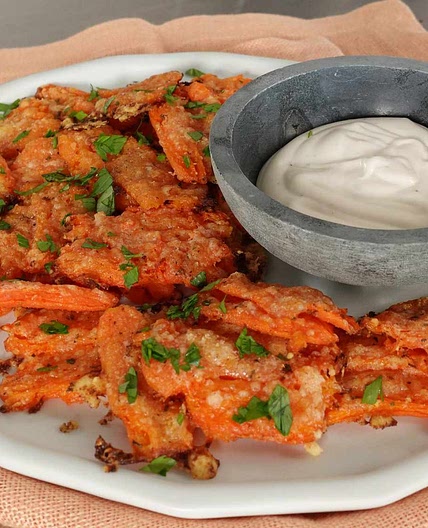 Crispy Parmesan Ranch Smashed Carrots