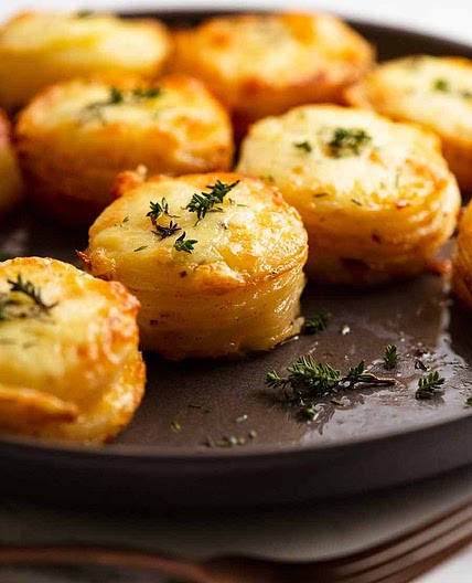Cheesy Potato Gratin Stacks (Muffin Tin)