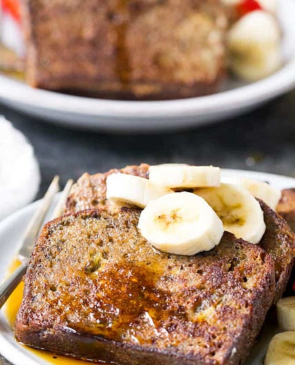 Banana Bread French Toast {Gluten-Free, Paleo}